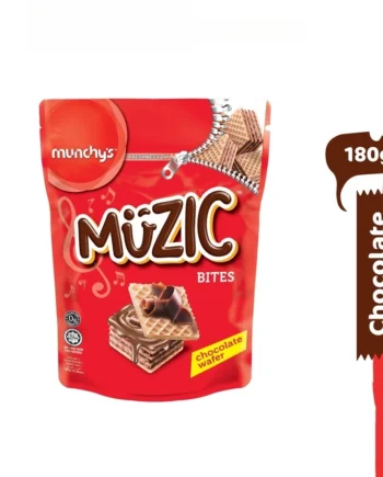 Munchy's Muzic Chocolate Wafer Bites Trans Fat-Free Crispy 180g